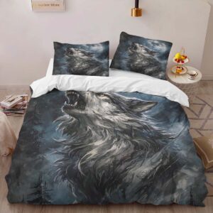 Alternative view of Housse de Couette Le Hurlement du Loup Mystique