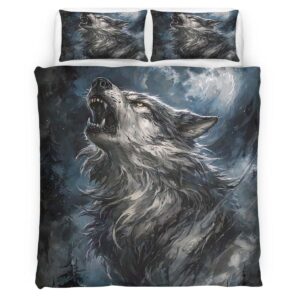 Housse de Couette Le Hurlement du Loup Mystique