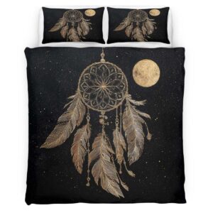 Housse de Couette Attrape-Rêves et Lune d'Argent