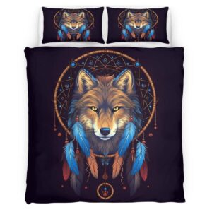 Housse de Couette Loup Gardien Attrape-Rêves