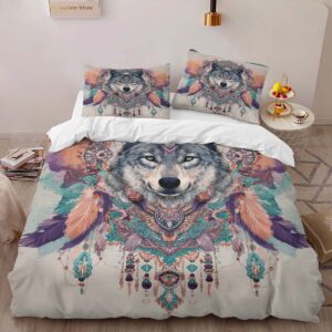 Alternative view of Housse de Couette Loup Attrape-Rêves Style Boho